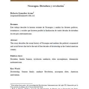 Nicaragua. Dictadura y revolución