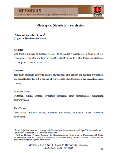 Nicaragua. Dictadura y revolución
