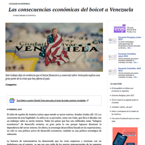 Las consecuencias económicas del boicot a Venezuela