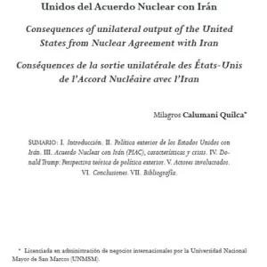 Implicancias de la salida unilateral de los Estados Unidos del Acuerdo Nuclear con Irán