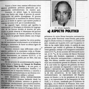 La intervención extranjera en Nicaragua y el proceso de autodeterminación nicaragüense
