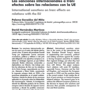Las sanciones internacionales a Irán: efectos sobre las relaciones con la UE