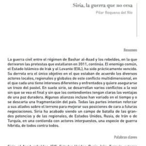 Siria, la Guerra que no Cesa