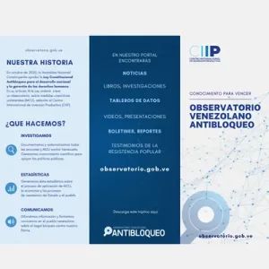 Tríptico Observatorio Venezolano Antibloqueo