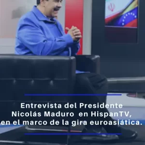 Entrevista especial de HispanTV con el presidente de Venezuela Nicolás Maduro durante su visita a Irán, en el marco de su gira euroasiática
