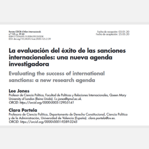 La Evaluación del Éxito de las Sanciones Internacionales: una nueva agenda investigadora