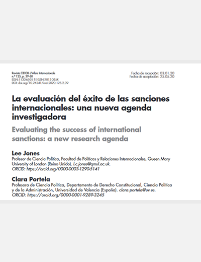 La Evaluación del Éxito de las Sanciones Internacionales: una nueva agenda investigadora