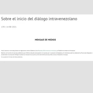 Comunicado de Rusia sobre el inicio del diálogo intravenezolano