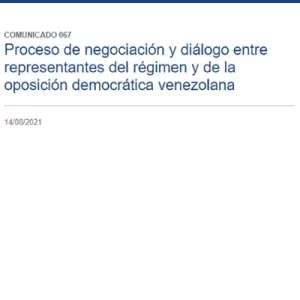 Comunicado del gobierno de España sobre el proceso de negociación