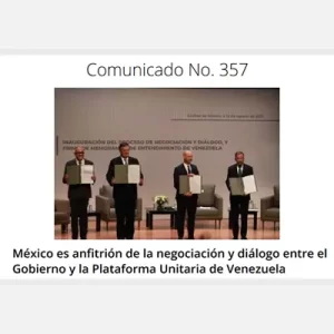 Comunicado de México Nº 357