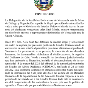 Delegación del Gobierno de la República Bolivariana de Venezuela suspendió mesa de diálogo y negociación en México